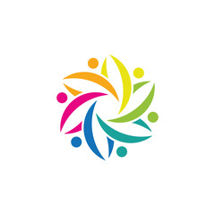 Community logo concept, people, icon, symbol.