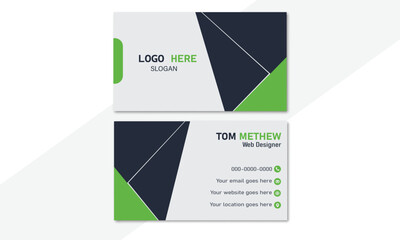 Abstract classy business card template design, Simple elegant modern design vector