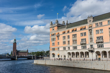 Naklejka premium View of the city center of Stockholm, Sweden