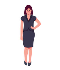 woman in suit. business woman illustration