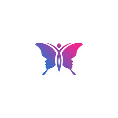 Obraz na płótnie Canvas Butterfly Logo Design Concept