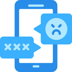 cyberbullying harassment bullying online cyber internet security digital  flat icon