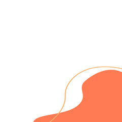 Abstract Blob Shape With Line