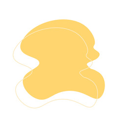 Abstract Blob Shape With Line