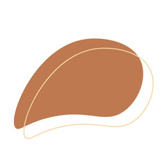 Abstract Blob Shape With Line