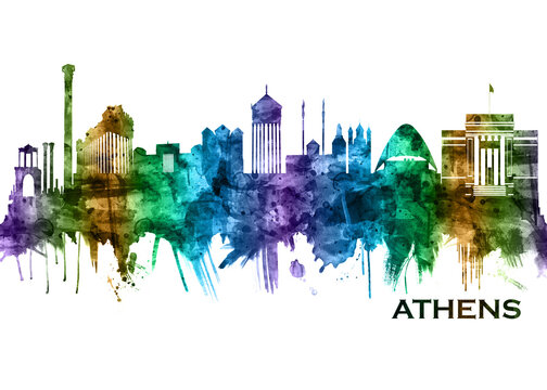 Athens Greece Skyline