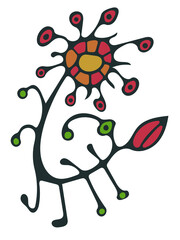 illustration of a flower, floral logo