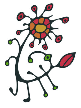 illustration of a flower, floral logo