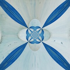 blue fan pattern decorative background