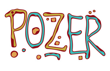 illustration of an alphabet, POZER LOGO - obrazy, fototapety, plakaty