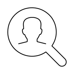 search icon isolated on white background, vector illustration.