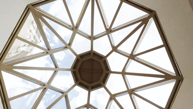 Glass dome on the ceiling of the Ekiyat Puppet Theater stylized as a fabulous medieval palace in Kazan