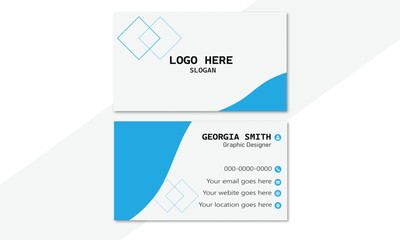 Modern vector background with squares business card template design, Creative concept vector