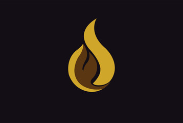 Fire Flame Orange and brown Logo template.