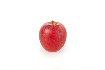 Whole red apple isolated on white background
