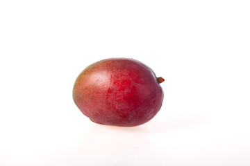 Whole ripe mango isolated on white background