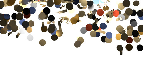 Confetti, paper triangle on the floor, fancy, colorful, celebration party