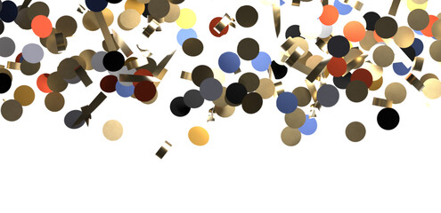 Confetti, paper triangle on the floor, fancy, colorful, celebration party