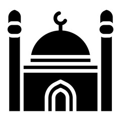 mosque glyph icon
