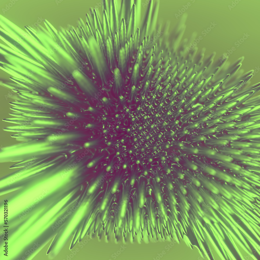 Aufkleber Psychedelic composition with fantastic ferromagnet drop. Modern background. 3d rendering digital illustration