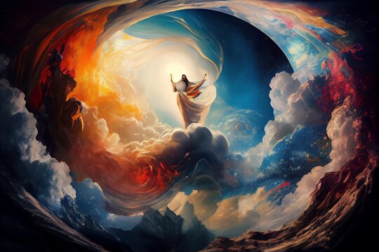 Creation of heaven and earth. Generative AI