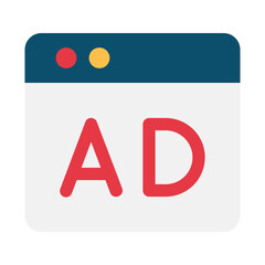 ads flat design icon
