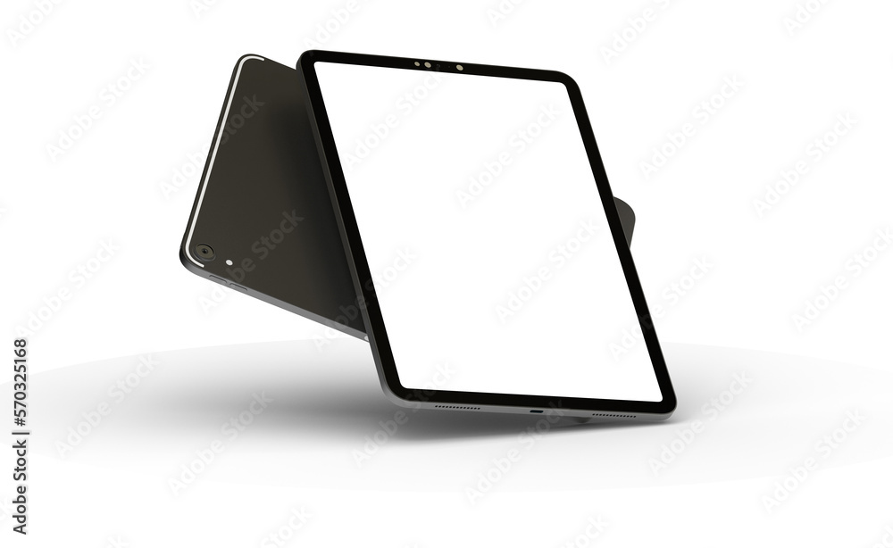 Aufkleber Realistic horizontal black tablet pc pad computer mockups