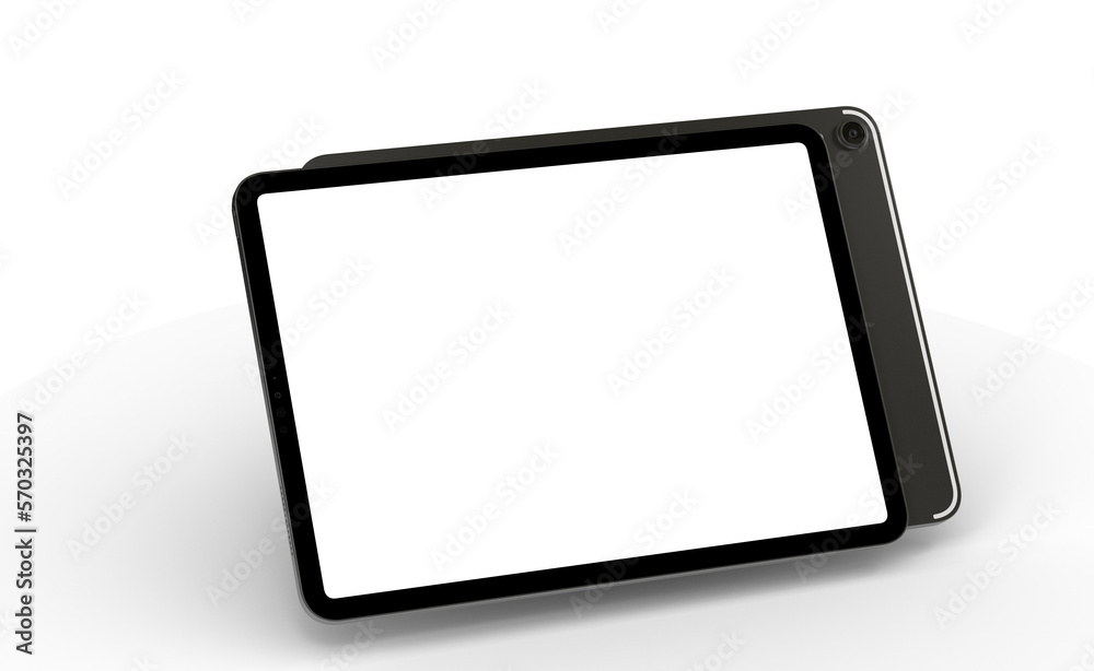 Poster realistic horizontal black tablet pc pad computer mockups