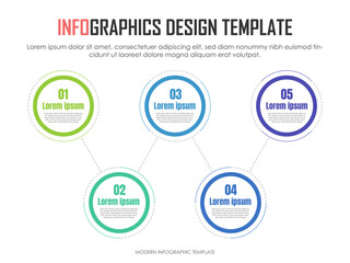 Timeline Creator infographic template. 5 Step timeline journey, calendar Flat simple infographics design template. presentation. Business concept with 5 options, vector illustration.
