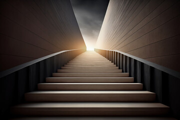 Empty stairs. Business development and growth concept