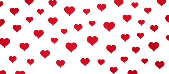 realistic isolated heart confetti on the transparent background for decoration and covering. Concept of Happy Valentine's Day,