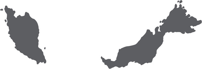 doodle freehand drawing of malaysia map.