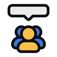 forum outline color icon