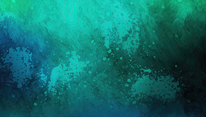 Obraz premium Abstract teal, green and blue watercolor wallpaper made with Generative AI.