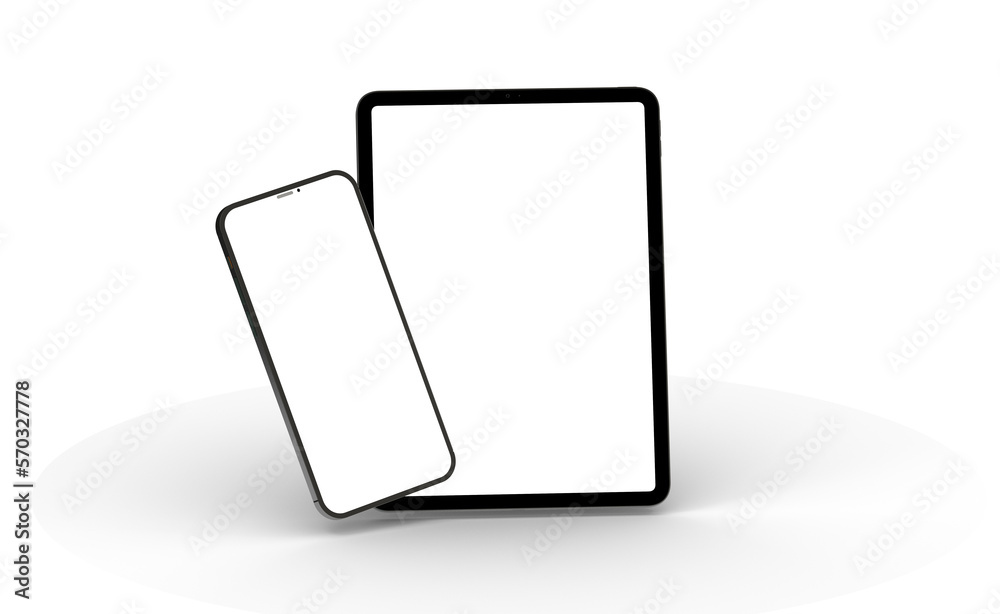 Aufkleber tablet pc computer with blank screen 3d