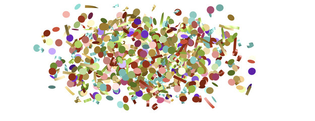 Confetti, paper triangle on the floor, fancy, colorful, celebration party