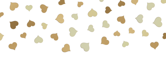 colorful flying hearts on a blue background. 3d