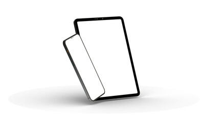 Photo White tablet, isolated on 3d background