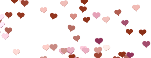  Falling love heart confetti 3d illustration