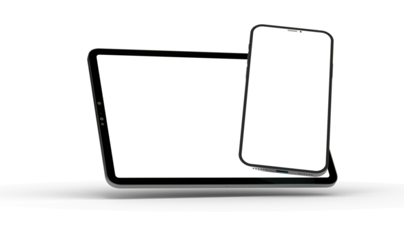 Photo White tablet, isolated on 3d background