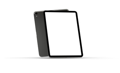 Fototapeta na wymiar Photo Black tablet computer with blank 3d