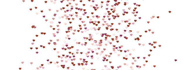 hearts isolated on transparent background. Valentine’s day design.