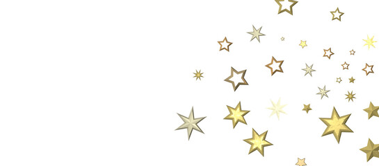 A gray whirlwind of golden snowflakes and stars. New