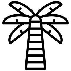 dates tree ilustration with outline