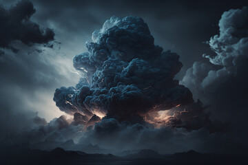A very large cloud with a lot of lightning coming out of it, Generative AI