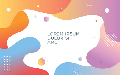 Modern vector graphic of abstract fluid gradient background design template