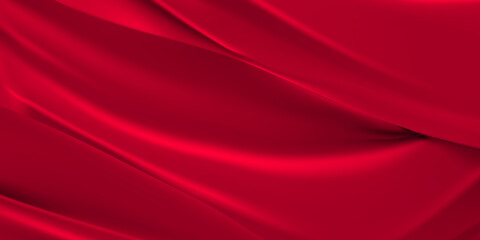 Naklejka na ściany i meble Celebration Luxury red satin smooth background vector Illustration