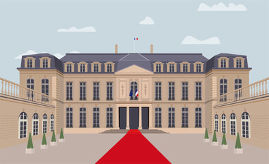palais de l'Élysée, résidence présidentielle faubourg saint honoré
 - obrazy, fototapety, plakaty