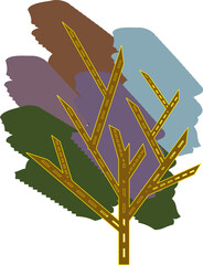 Maple, autumn, Abstract tree, geometric tree, logo, icon