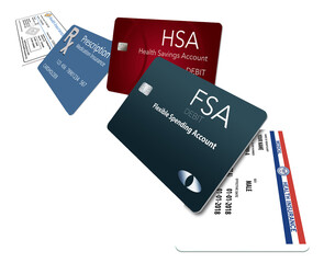 Here is an illustration with five of the healthcare insurance cards you might be carrying.